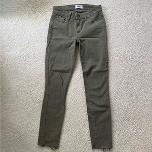 PAIGE Verdugo Ankle Raw Hem Jeans in Ashy Green